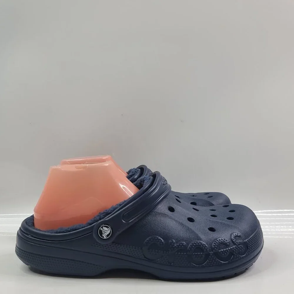 Crocs Men's Navy Baya Lined 205969-463 Adjustable Slip-On Casual‎ Clogs Size 9